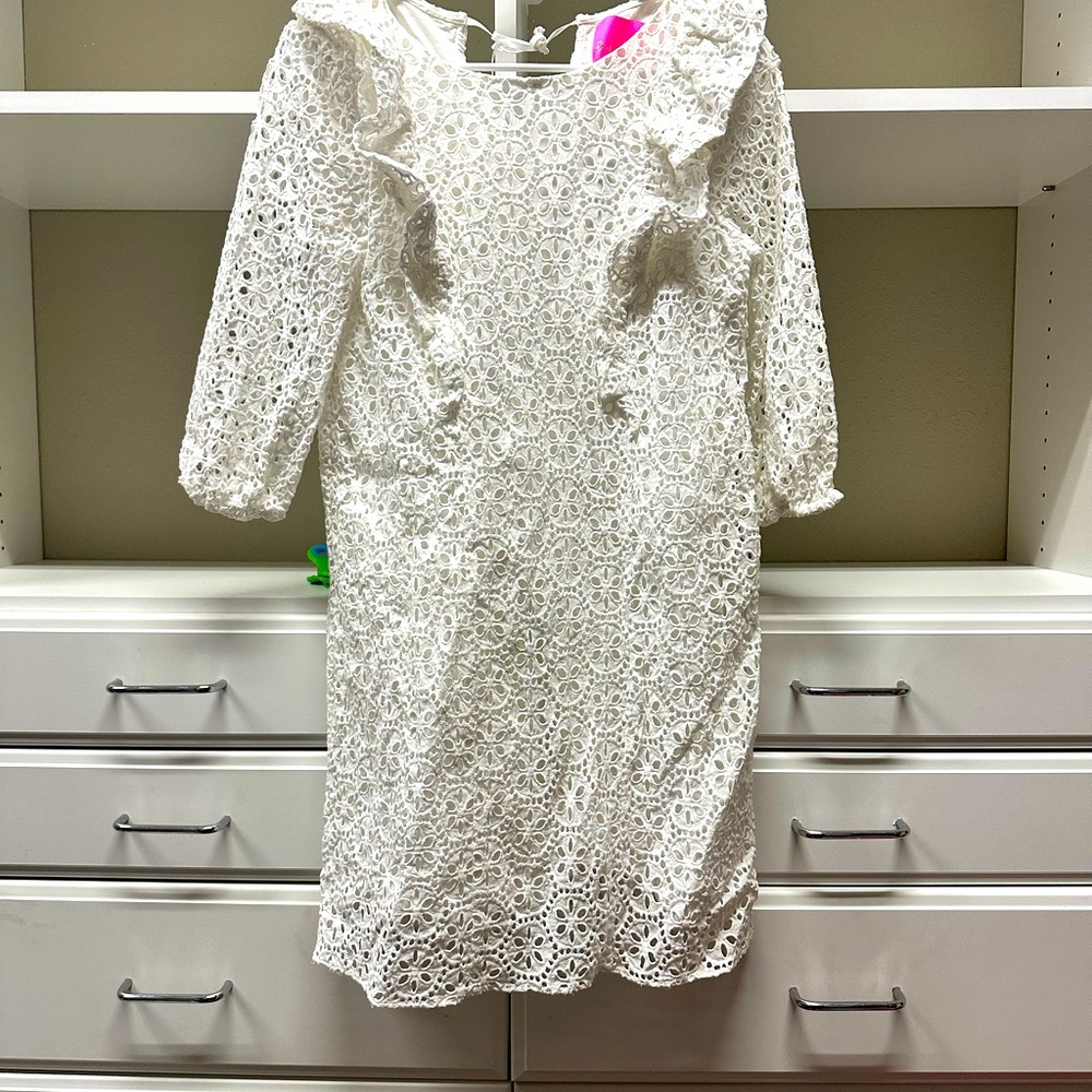 Lilly Pulitzer white eyelet “Primm” dress in S
